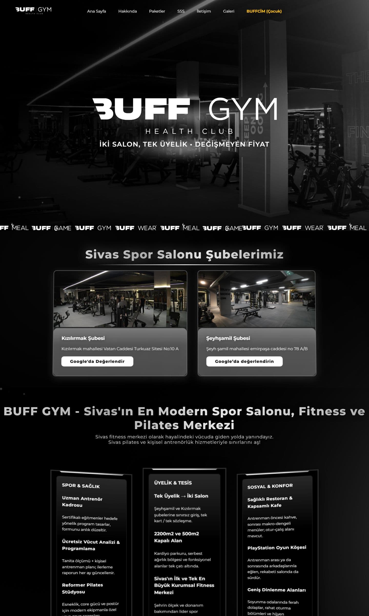 BUFF GYM — Spor Kulübü